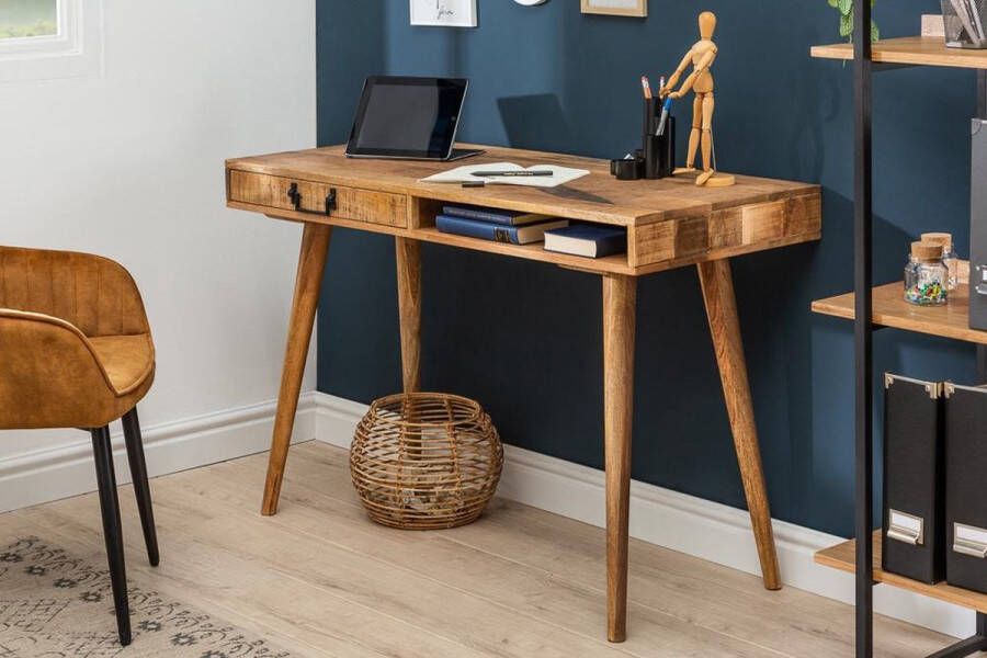 interieurs online Bureau Mango Hout met Lade 120 cm