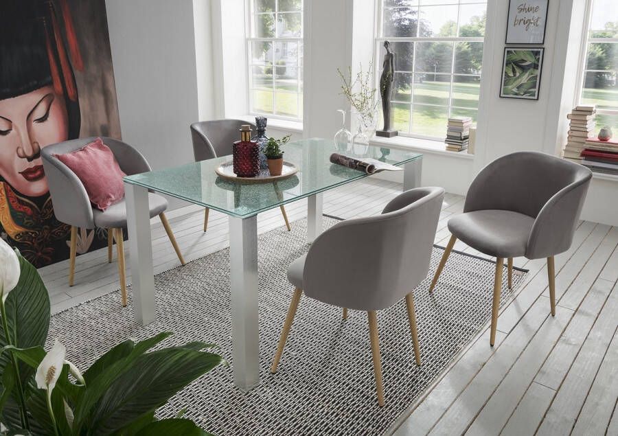 Interieurs online Eettafel Crash glas 140 cm