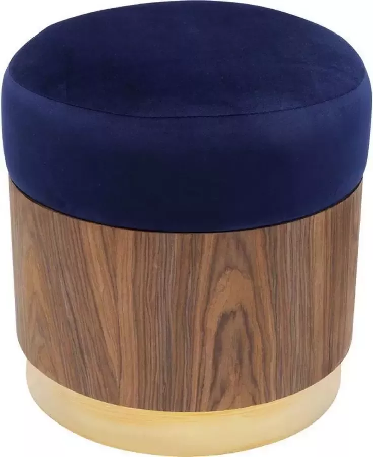 Interieurs online Hocker Lilly blauw Ø39cm