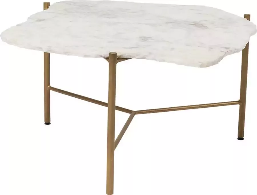 Interieurs online Salontafel Piedra Marmer wit 76 x 72 cm