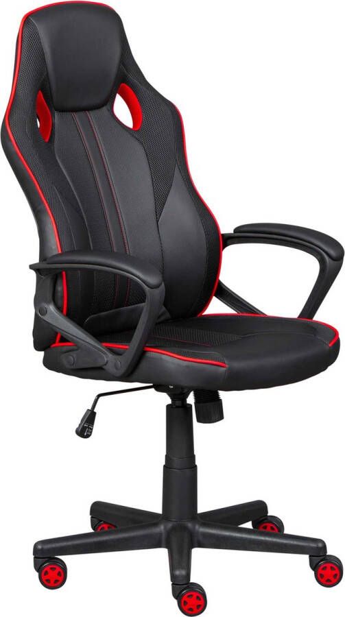 Hioshop Racingblack kantoorstoel zwart rood. - Foto 1