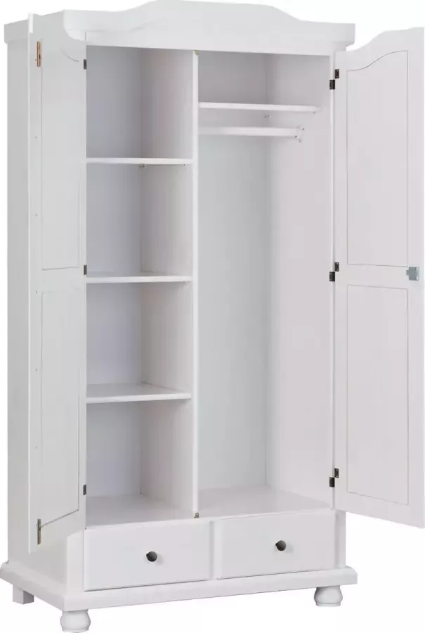 Interlink SAS Kledingkast Ruth 104cm met 2 deuren wit - Foto 2