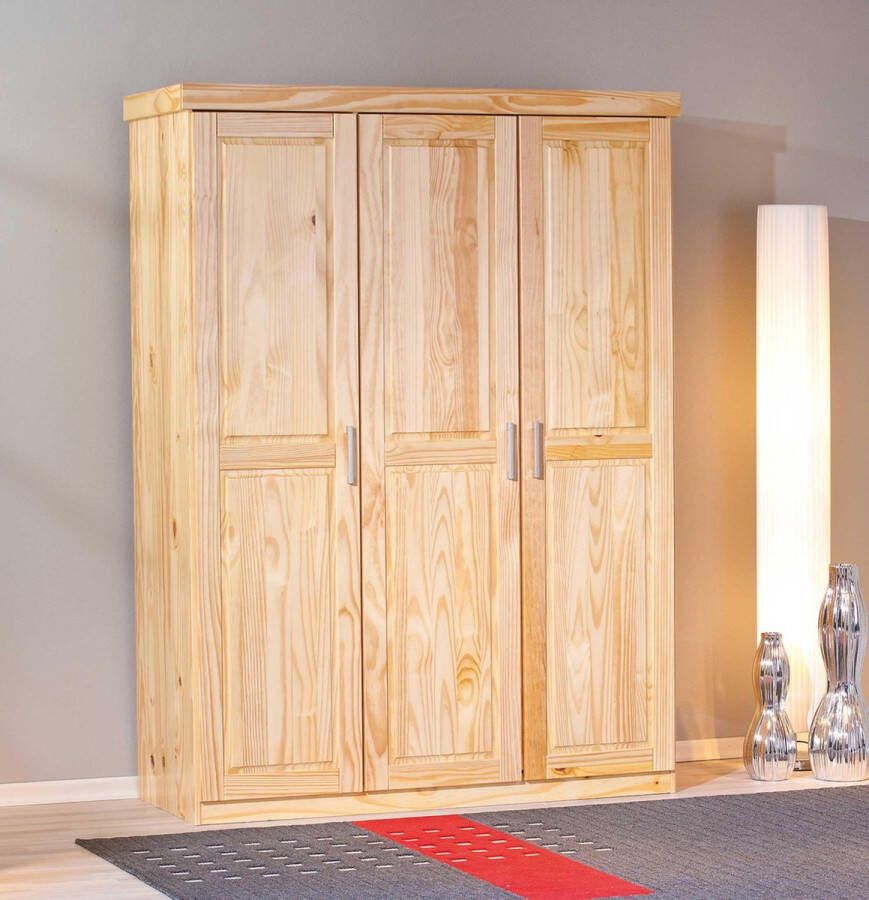 Interlink SAS 3 deurs kledingast PELLE in massief grenen natuur kleur