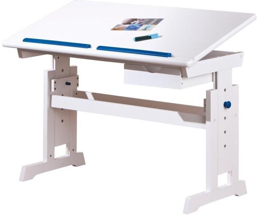 Interlink SAS Bureau Dana met kantelbaar bureaublad blauw roze