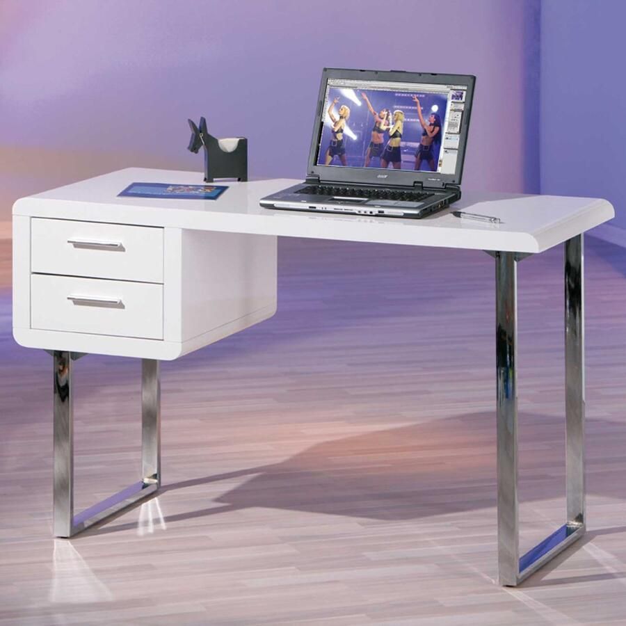 Leen Bakker Bureau Claude wit 76x120x55 cm
