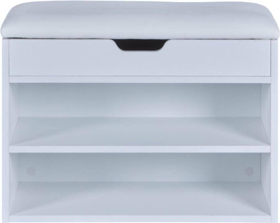 Interlink SAS Schoenenbankje Scilla met plaats voor 4 paar schoenen wit