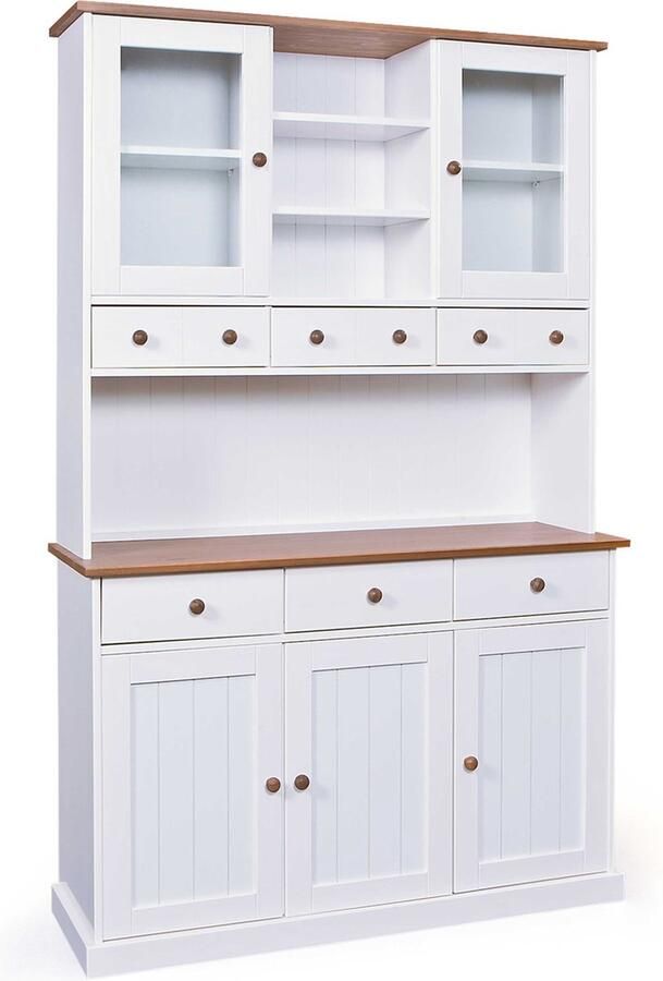 Interlink SAS Buffetkast Westerland XL landelijk wit bruin - Foto 2