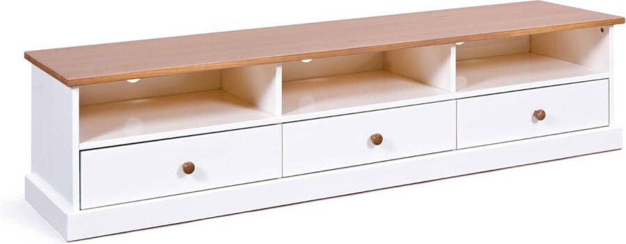 Interlink SAS Interlink- TV Meubel Tv-meubel Westerland landelijk 180cm Wit; Bruin