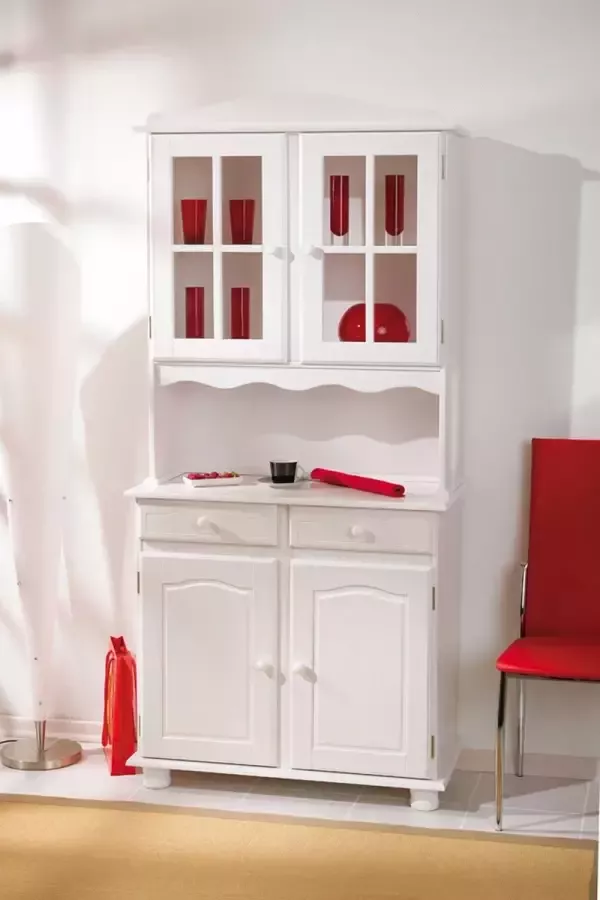 Interlink SAS Interlink Vitrinekast Wit 88cm Classic