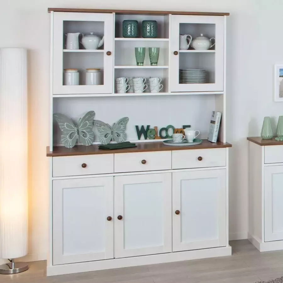 Interlink SAS Buffetkast Westerland breed landelijk wit bruin - Foto 3