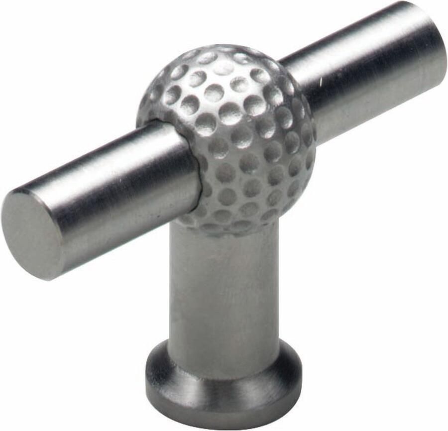 Intersteel meubelknop T-BALL T met golfbal inox mat