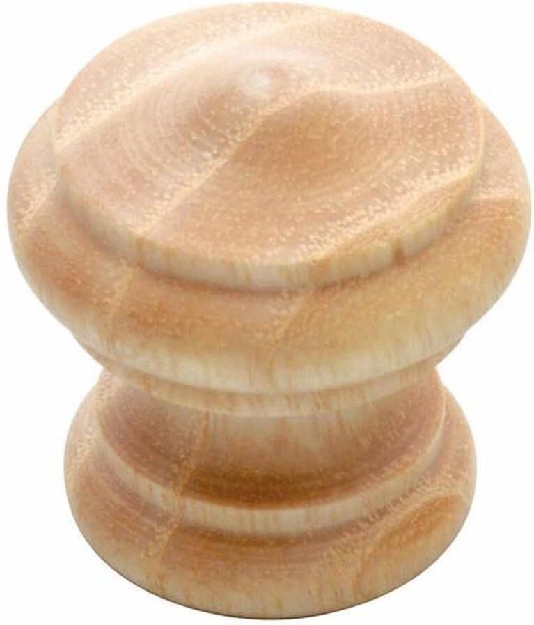 Intersteel Knop 25 30mm paddestoel rand essenhout