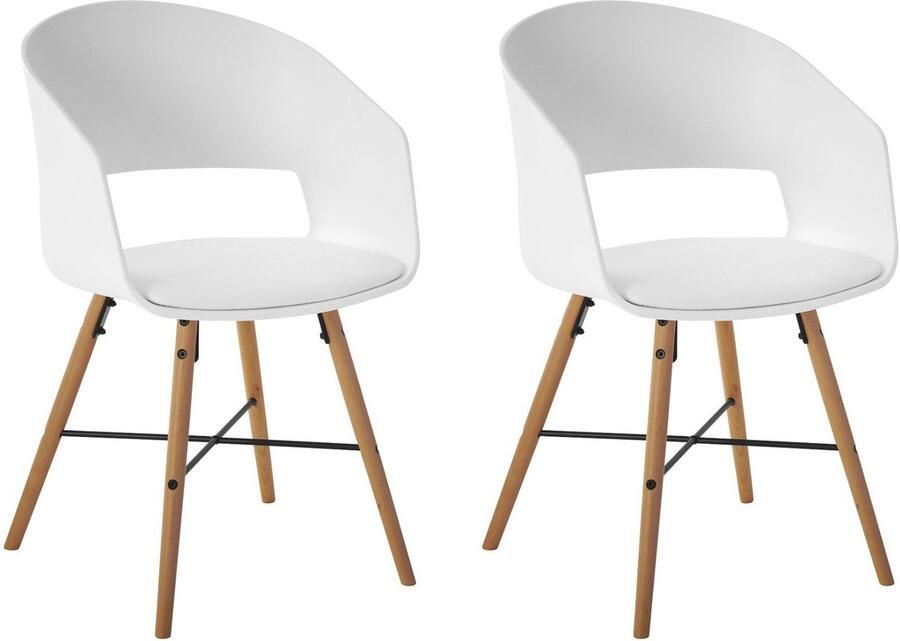 Interstil Eetkamerstoel 'Luna' kleur wit