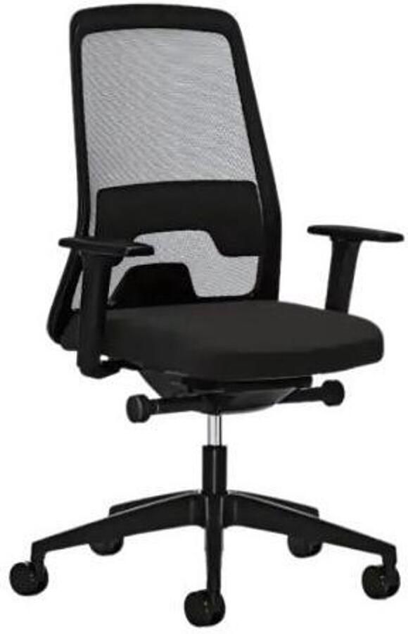 Interstuhl Bureaustoel Every EV217 Stof Era Zwart 4D armleggers Voetkruis zwart