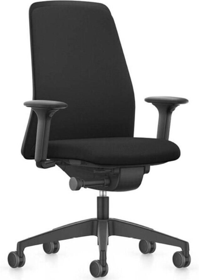 Interstuhl Bureaustoel Everyis1 EV151 Stof Zwart Era ER01 Voetkruis Kunststof Zwart 2D Armleggers Gestoffeerd