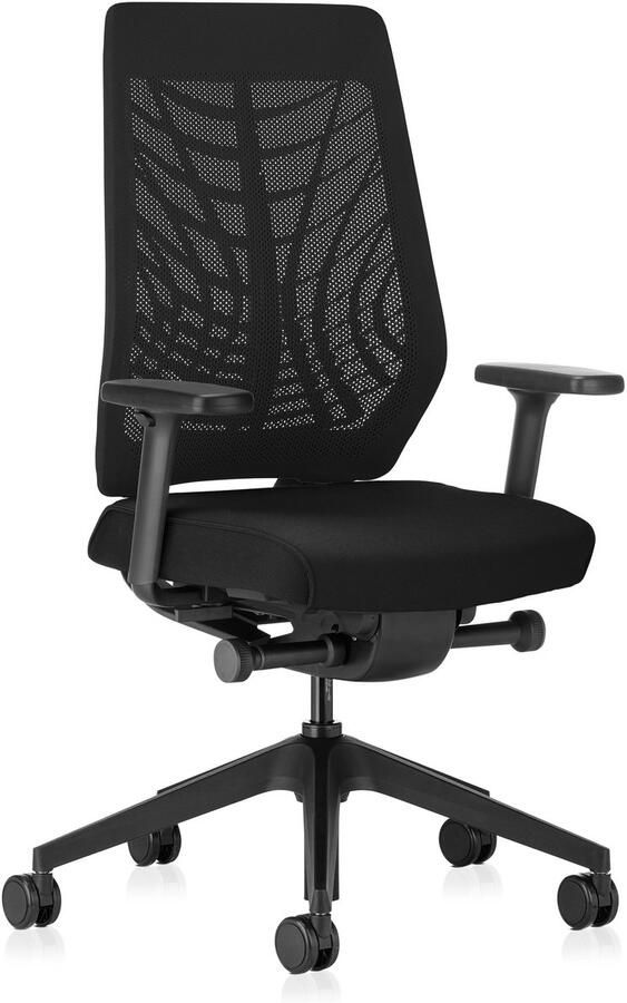 Interstuhl Bureaustoel JOYCEis3 JC216 4D Armleggers Netbespanning Zwart Stof Zwart