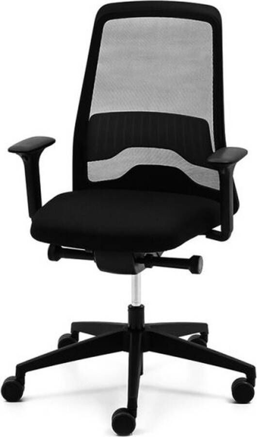 Interstuhl New Every bureaustoel Zwart 10 jaar garantie met 4D-armleggers ARBO goedgekeurd (EN1335)