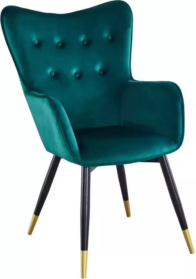 Interwonen Fauteuil Romance Velvet Groen