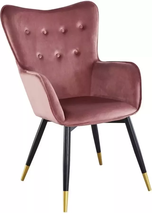 Interwonen Fauteuil Romance Velvet Roze