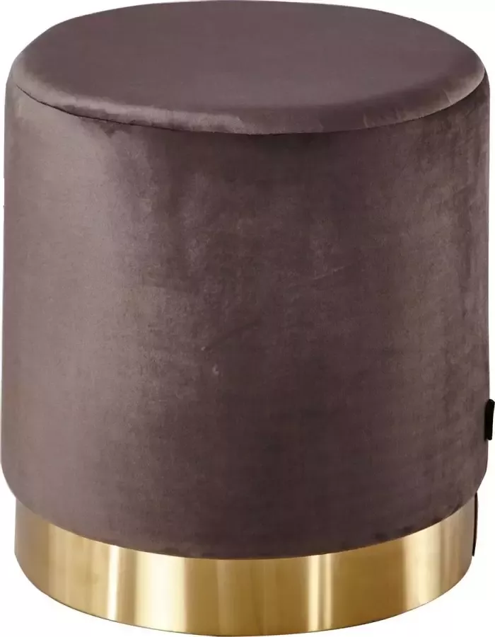 Interwonen Poef Jenus – Velvet – Grijs