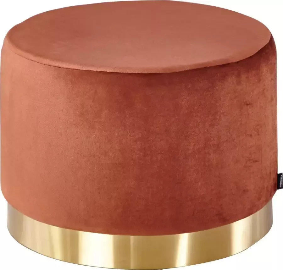 Interwonen Poef Venus – Velvet – Bruin