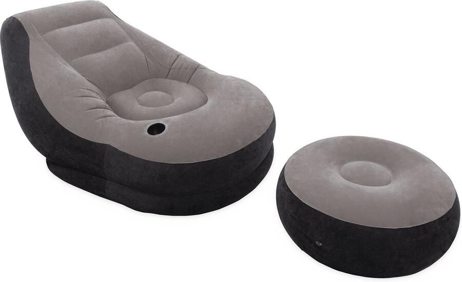 Intex Opblaasstoel Ultra Lounge met Poef 102cm x 137cm x 79 cm