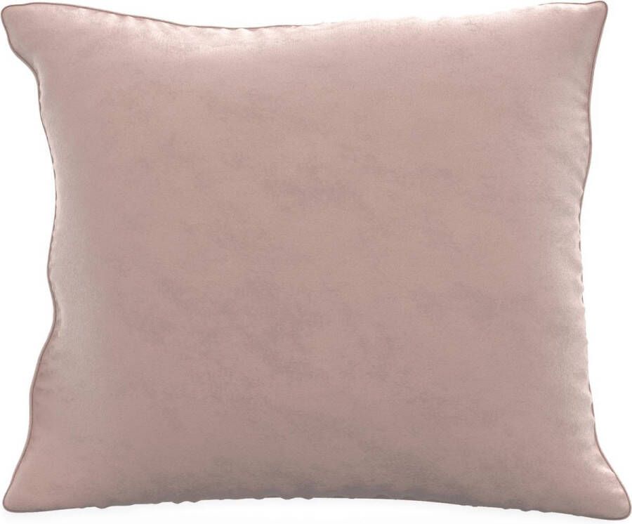 Intirilife 2x decoratieve fluwelen kussenhoezen 40x40 cm in roze Voor woonkamer slaapkamer slaapbank kantoor cafetaria of wachtkamer