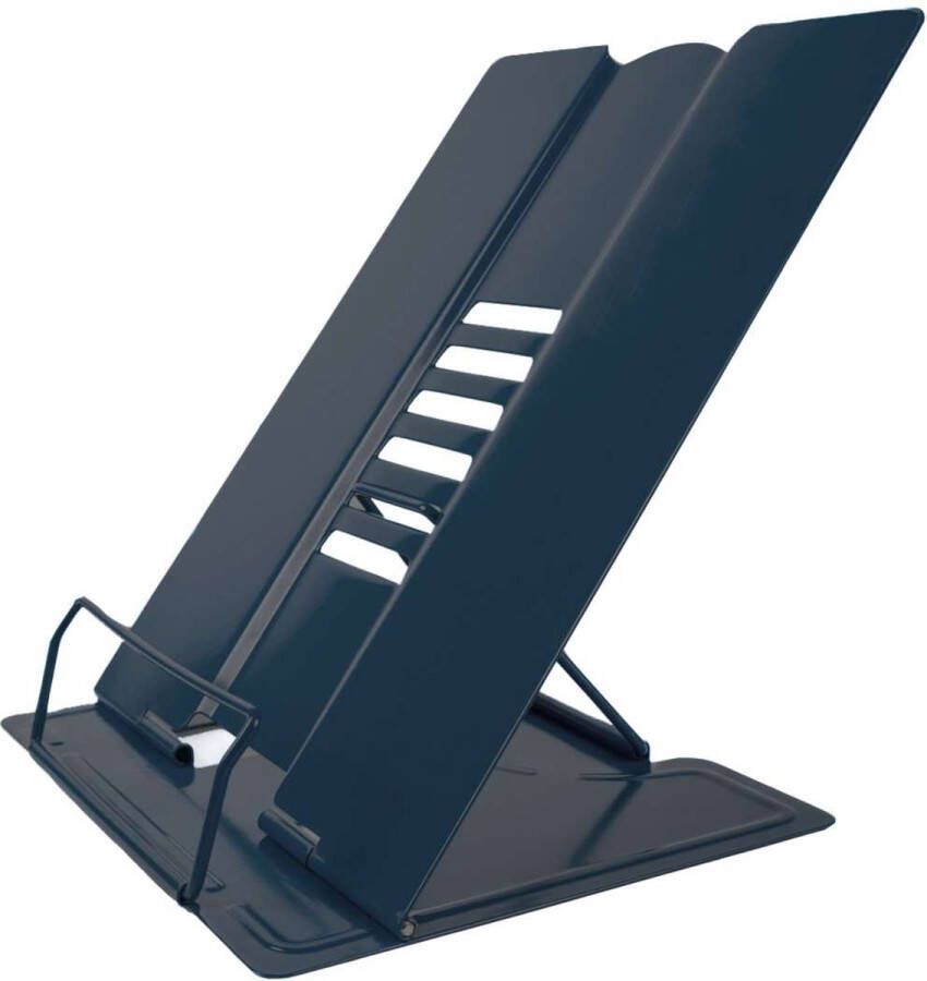 Intirilife Leesstandaard van metalen in Zwart 21 x 16.5 x 20.3 cm In hoogte verstelbare boekenstandaard voor school kantoor bureau leeshulp