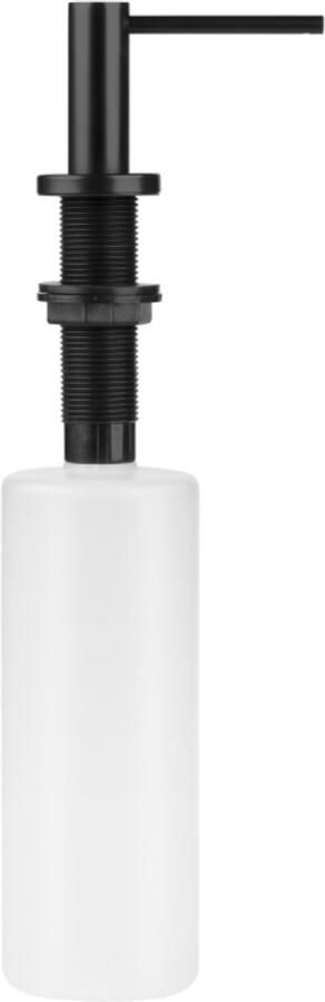 INVENA Vloeibare zeepdispenser zwart voor montage op toonbank