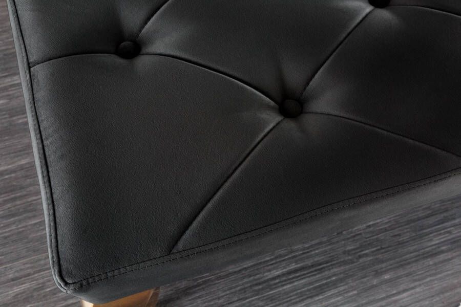 Invicta Interior Design bank MODERN BAROK 175cm zwart fluweel goud roestvrij staal 43386 - Foto 3
