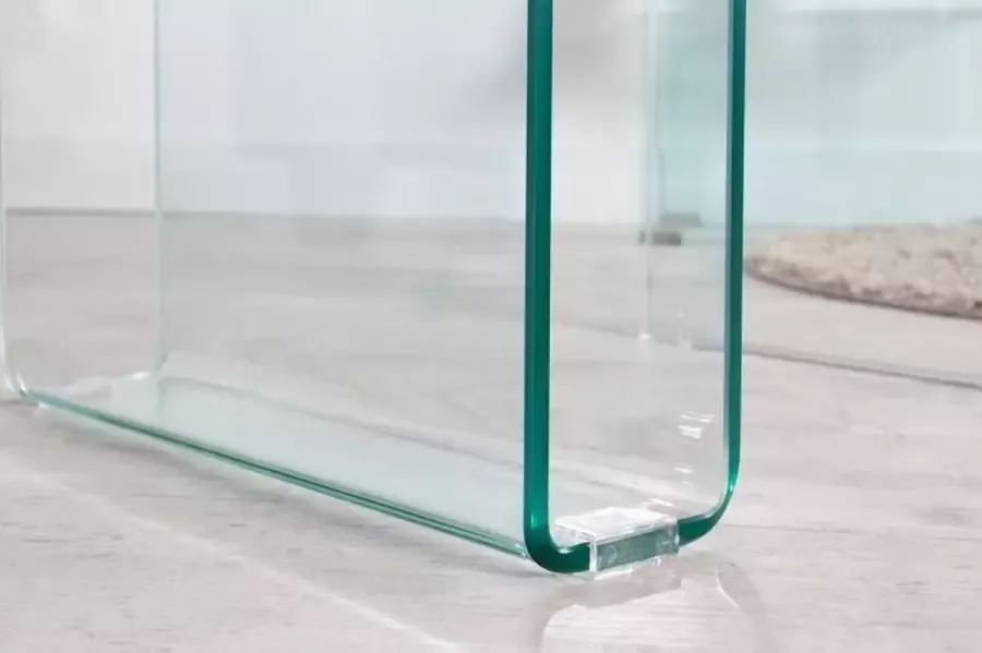 Invicta Interior Extravagante glazen salontafel FANTOME 50cm bijzettafel met opbergvak voor tijdschriften transparant 22860