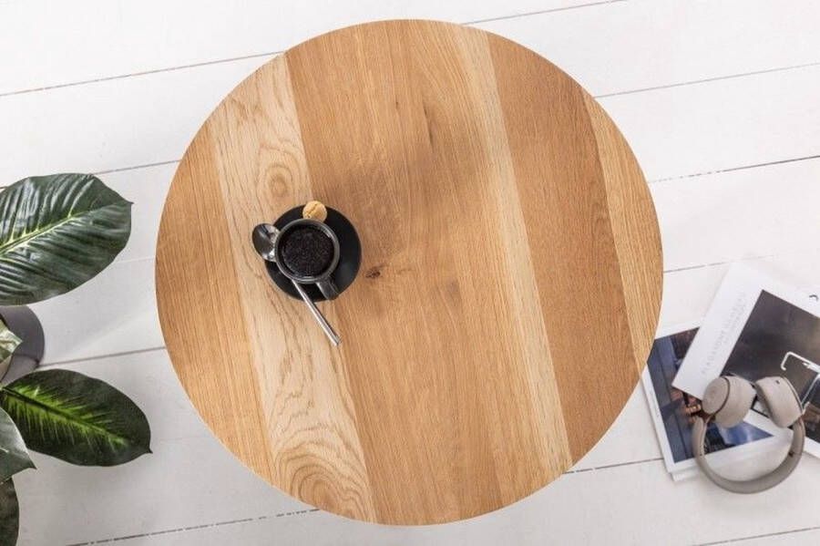 Invicta Interior Bijzettafel Vancouver 50cm Massief Eiken Hout 41578 - Foto 2