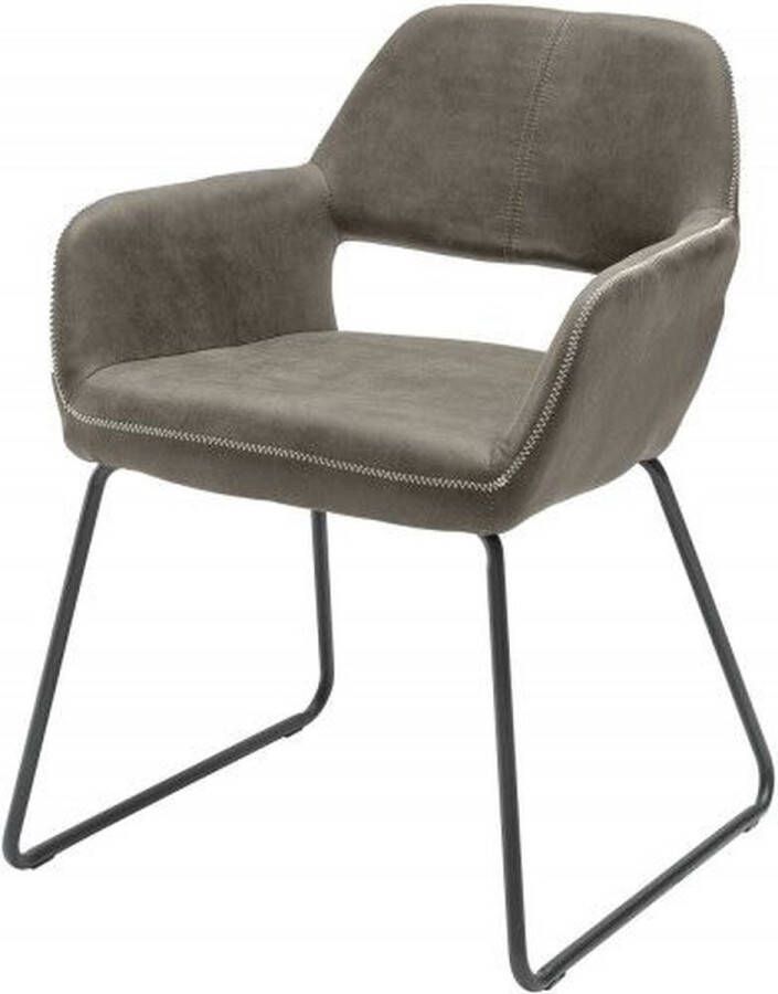 Invicta Interior Design stoel MUSTANG antiek taupe microvezel met armleuning 40420