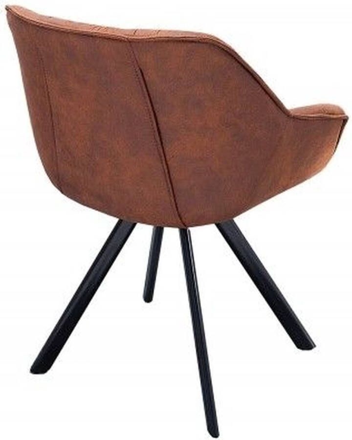 Invicta Interior Design stoel THE DUTCH COMFORT antiek bruin retro stijl met armleuningen 37611 - Foto 1