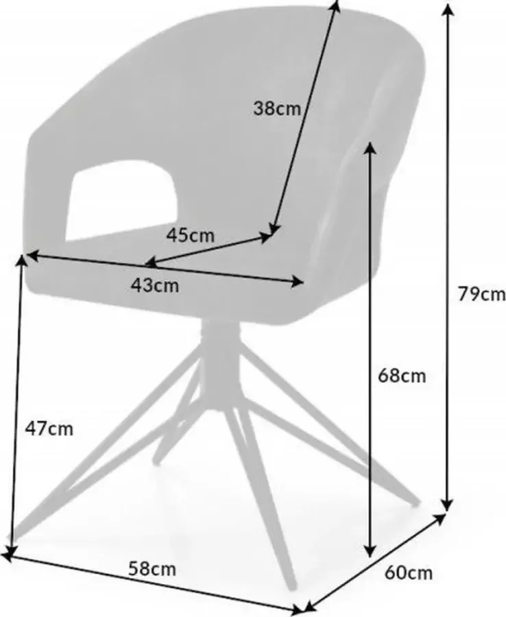 Invicta Interior Draaibare retro stoel ETERNITY donkergroen fluweel met comforthandvat 40498 - Foto 1