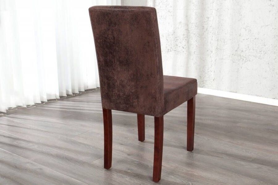 Invicta Interior Edele koloniale stoel GENUA sigaarbruin vintage look grenen massief houten poten 22207 - Foto 3