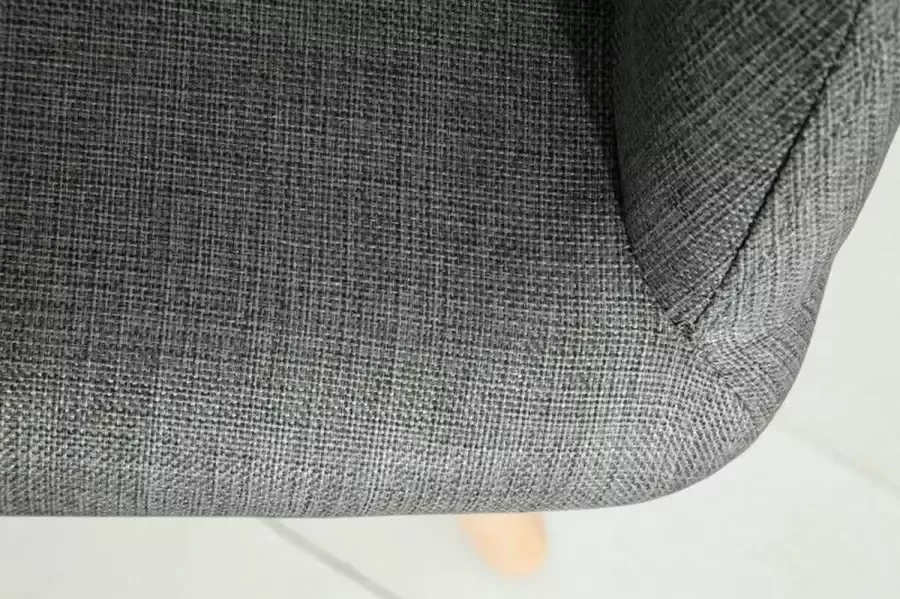 Invicta Interior Retro design stoel SCANDINAVIA MEISTERSTÜCK grijs met armleuning 36823 - Foto 1