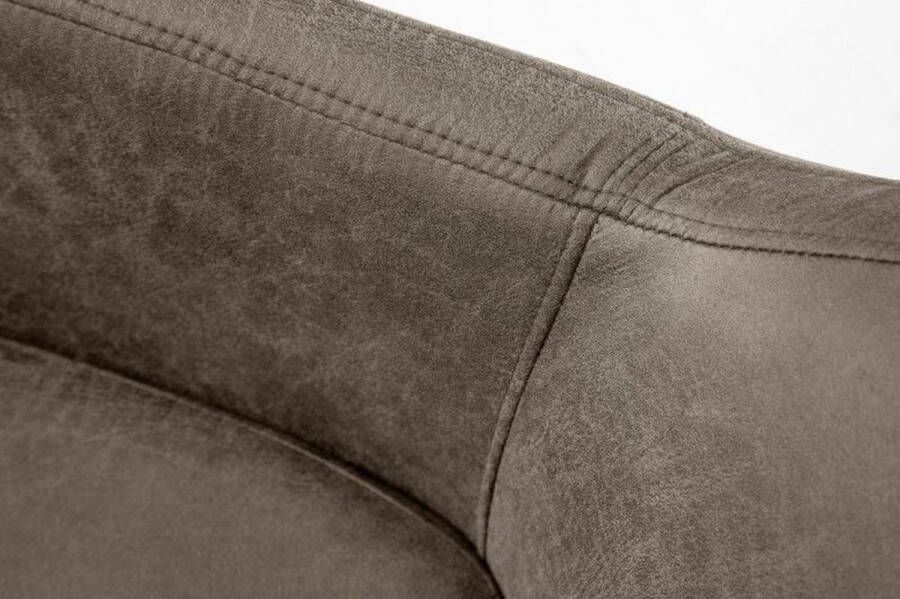 Invicta Interior Design armleuningstoel SUPREME vintage taupe met massief houten poten 40419 - Foto 3