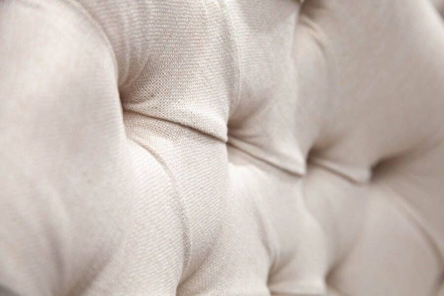 Invicta Interior Elegante stoel CASTLE beige linnen stof landelijke stijl met comforthandvat 40467 - Foto 3