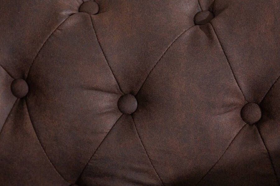 Invicta Interior Chesterfield fauteuil 110cm vintage bruin met knoopstiksel en veerkern 40654 - Foto 1