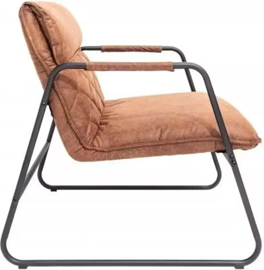 Invicta Interior Retro fauteuil MUSTANG LOUNGER antiek lichtbruin met decoratieve stiksels 39482 - Foto 3