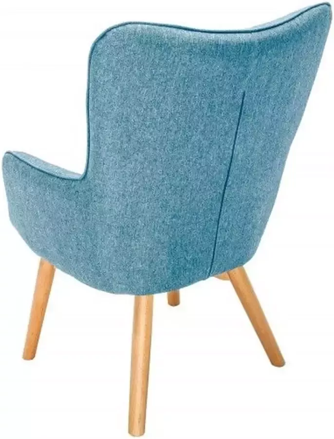 Invicta Interior Design armleuningen fauteuil SCANDINAVIA lichtblauw structuurmateriaal massief hout 39273