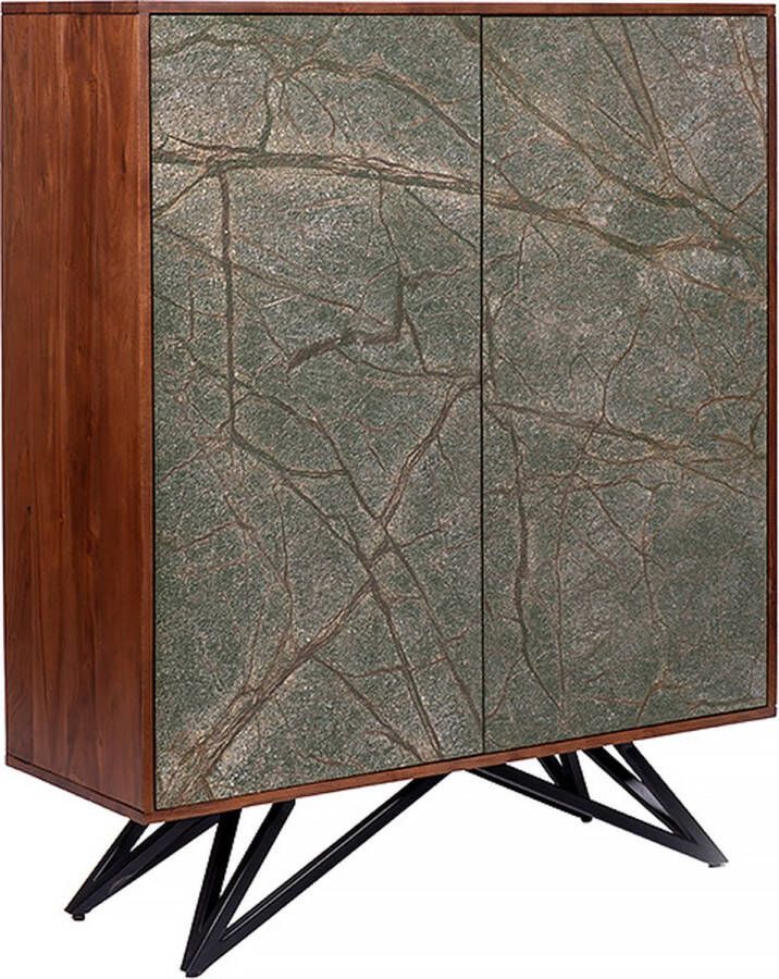 Invicta Interior Massief houten dressoir MOUNTAIN SOUL 120 cm kast van echt natuursteen acacia 43794