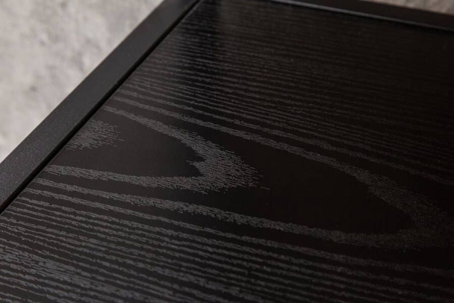 Invicta Interior Industriële salontafel SLIM LINE 120cm zwart essen met twee planken 42013 - Foto 2