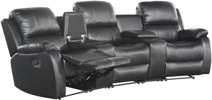 Invicta Interior Exclusieve 3-zits bioscoopstoel HOLLYWOOD zwart met bekerhouder 42813 - Foto 3