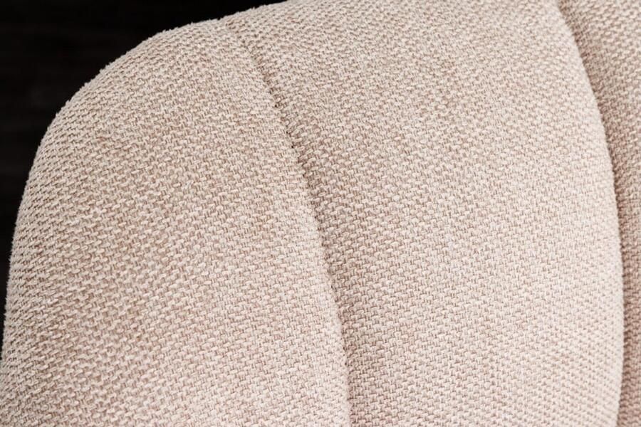 Invicta Interior Bureaustoel PAPILLON champagnebeige decoratief gewatteerd zwart metalen frame 43110 - Foto 2