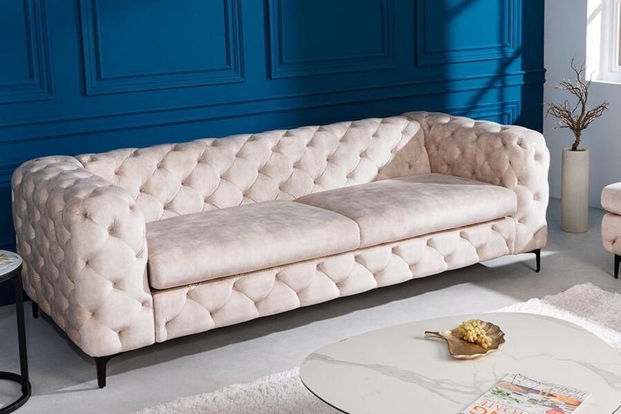 Invicta Interior Chesterfield tweepersoonsbed Opaline Essence 160x200cm donkergrijs queen size gestoffeerd bed - Foto 2