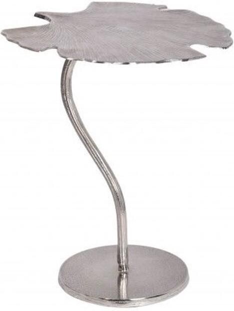 Invicta Interior Decoratieve bijzettafel Aurora Elegance LEAF 45cm zilver handgemaakt metaal - Foto 2