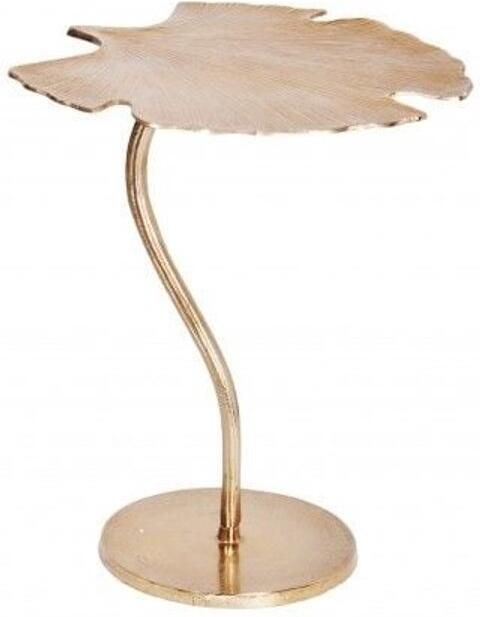Invicta Interior Decoratieve bijzettafel Aurora Elegance LEAF 45cm goud handgemaakt metaal