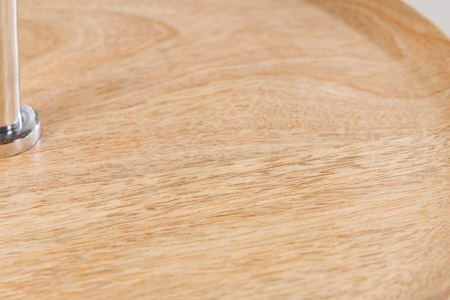 Invicta Interior Decoratieve taartschaal PURE NATURE 68cm zilver mangohout handgemaakt drie niveaus 42734 - Foto 2